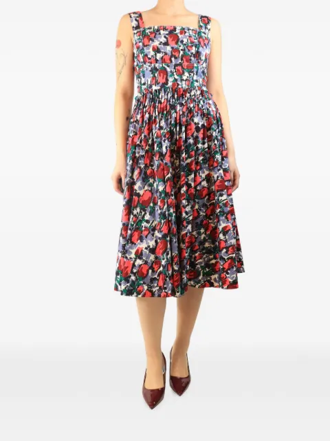 Marni Pre-Owned abstract tulip midi dress Red MULTICOLOURABSTRACTTULIPMIDIDRESS
