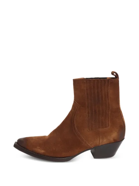Saint Laurent Pre-Owned suede ankle boots Brown BROWNSUEDEWESTERNANKLEBOOTS