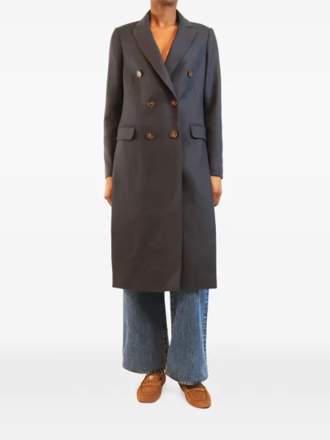 Brunello Cucinelli Vintage double-breasted cashmere coat Blue NAVYDOUBLEBREASTEDCASHMERECOAT