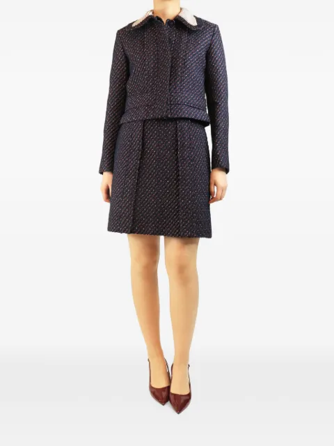 Carven Vintage jacquard skirt set Blue NAVYJACQUARDJACKETANDSKIRTSET
