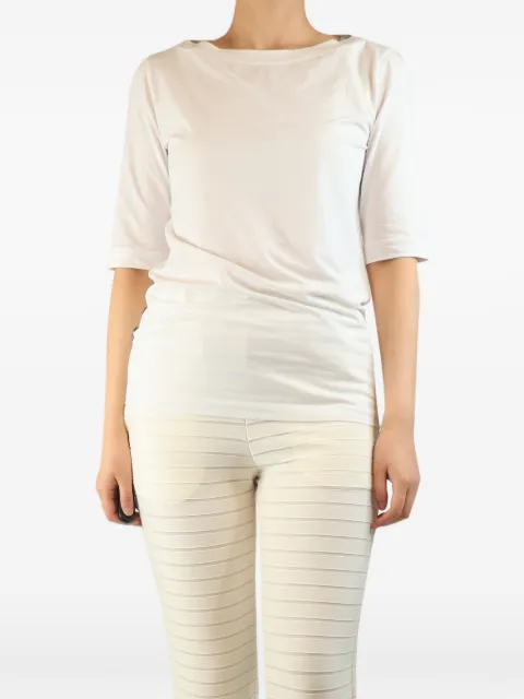 Brunello Cucinelli Vintage beaded-trim T-shirt White WHITESHORTSLEEVEDTSHIRT