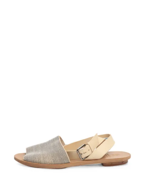 Brunello Cucinelli Vintage diamante buckle-fastening sandals Neutrals NEUTRALDIAMANTESANDALS