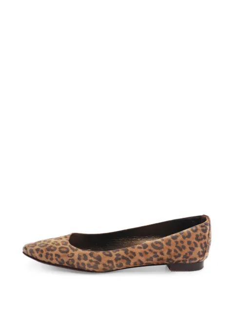 Manolo Blahnik leopard-print pumps Neutrals BROWNLEOPARDPRINTFLATS