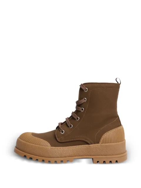 Weekend Max Mara lace-up ankle boots Brown BROWNCANVASANKLEBOOTS