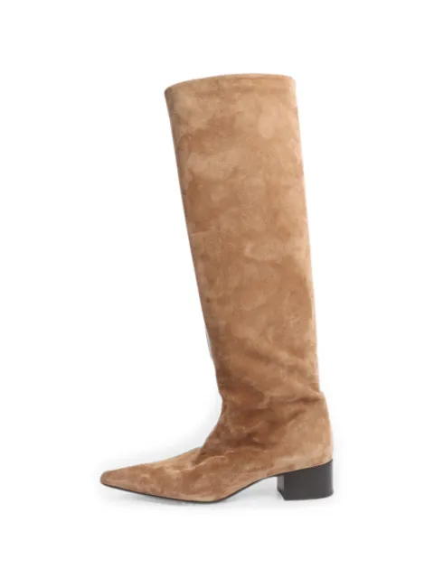 KHAITE Pre-Owned suede knee-high boots Brown BROWNSUEDEKNEEHIGHBOOTS