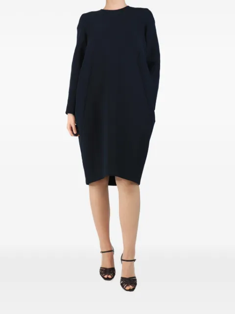 Jil Sander Pre-Owned long-sleeved midi dress Blue BLUELONGSLEEVEMIDIDRESS