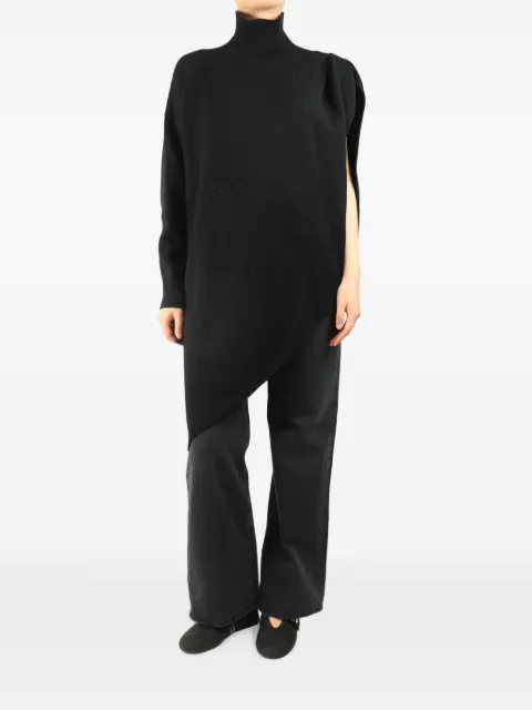 Alaïa Pre-Owned asymmetric funnel-neck sweater Black BLACKASYMMETRICWOOLJUMPER