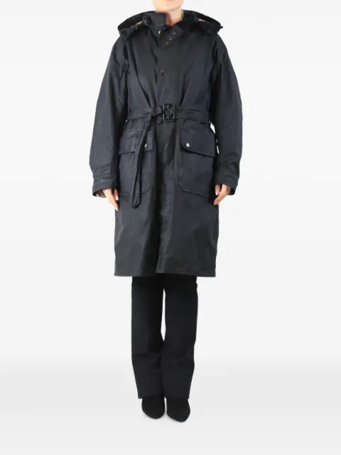 Barbour x Margaret Howell belted parka Black BLACKWAXEDPARKA