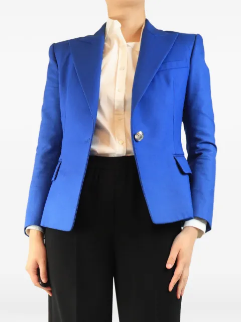 Balmain Pre-Owned single-breasted blazer Blue BLUESINGLEBREASTEDBLAZER