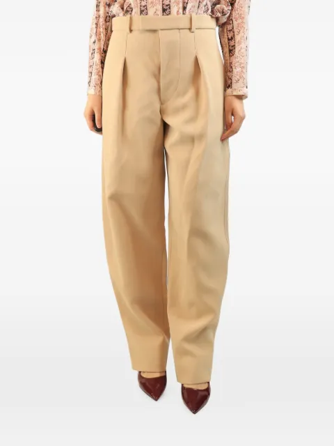 WARDROBE.NYC pleated wool trousers Neutrals BEIGEPLEATEDWOOLTROUSERS