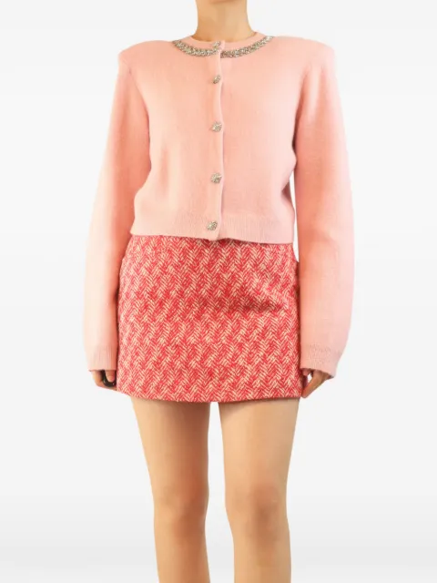 Self-Portrait embellished button-up cardigan Pink PINKEMBELLISHEDCARDIGAN