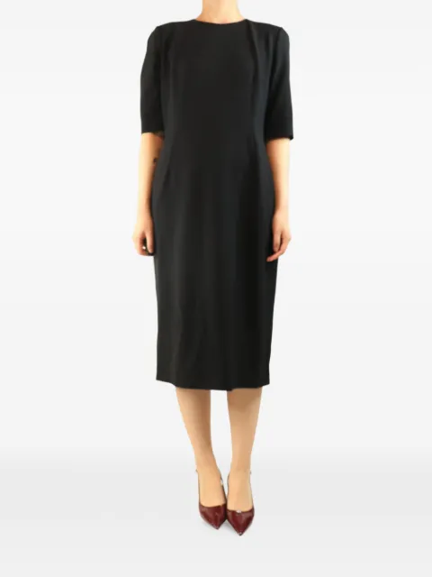Dolce & Gabbana Pre-Owned short-sleeved wool midi dress Black BLACKSHORTSLEEVEDWOOLMIDIDRESS