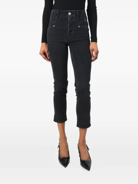 Isabel Marant Vintage high-waisted slim-fit jeans Black BLACKJEANS