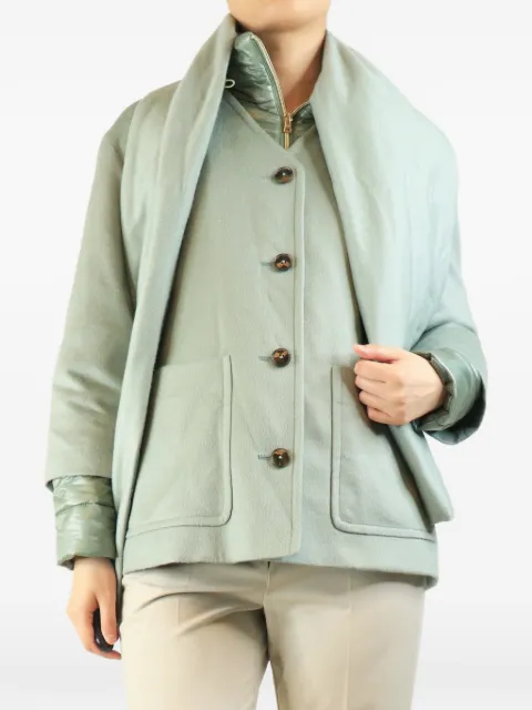 Herno puffer-lined jacket Green SAGEGREENCASHMEREPUFFERLINEDJACKET