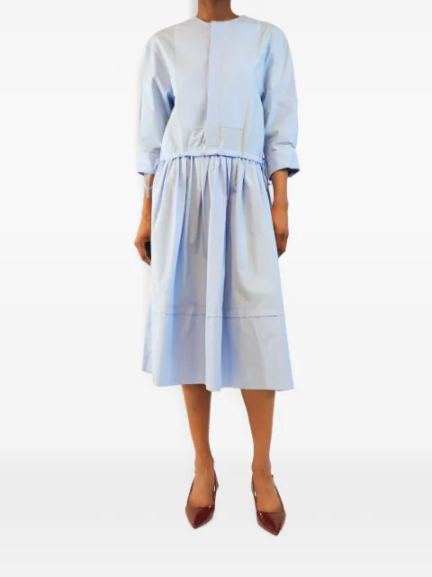 Marni Pre-Owned drawstring-waist poplin midi dress Blue BLUECOTTONPOPLINMIDIDRESS