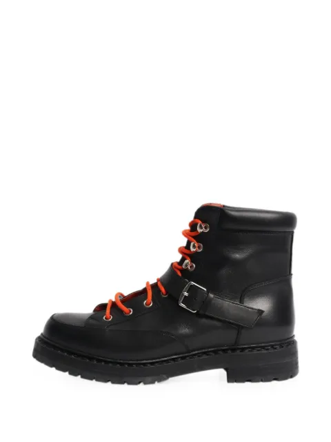 Hermès Pre-Owned buckled hiking combat boots Black BLACKLEATHERHIKINGBOOTS