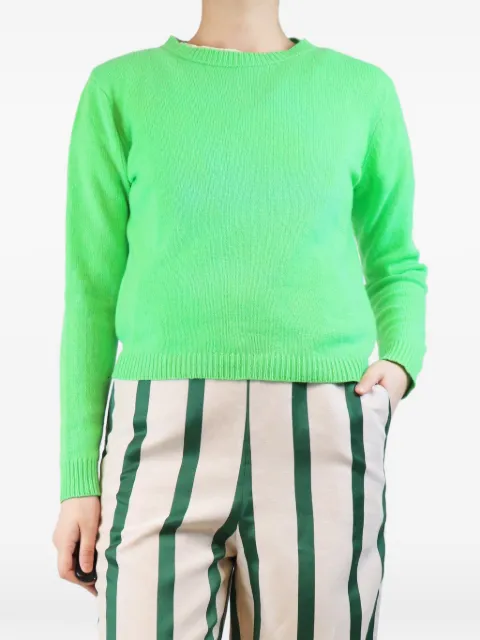 The Elder Statesman ribbed-knit cashmere jumper Green NEONGREENCASHMERESWEATER