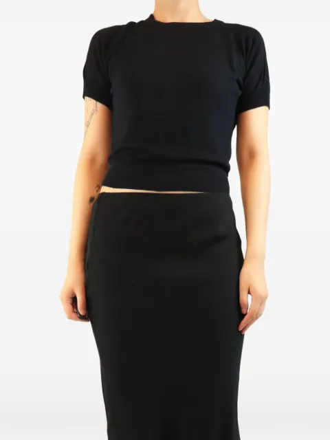 agnès b. fine-knit short-sleeve top Blue NAVYFINEKNITSHORTSLEEVETOP