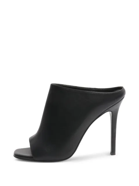 Ermanno Scervino Vintage leather sandals Black BLACKLEATHERPEEPTOEMULES