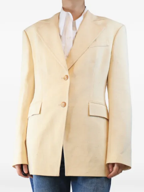 Nanushka textured single-breasted blazer Yellow BUTTERYELLOWTEXTUREDBLAZER