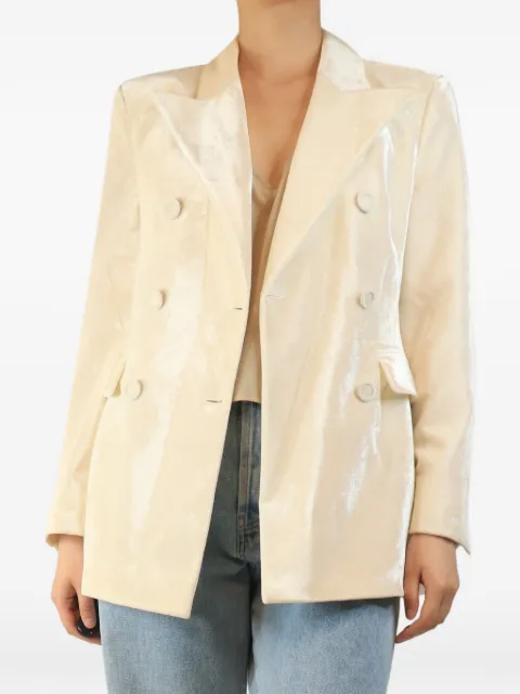Ermanno Scervino Vintage double-breasted velvet jacket Neutrals CREAMVELVETDOUBLEBREASTEDJACKET