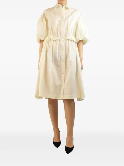 Simone Rocha twisted hip midi shirt dress Neutrals CREAMTWISTEDHIPSHIRTDRESS