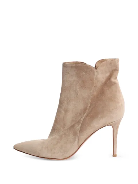 Gianvito Rossi pointed-toe suede ankle boots Neutrals BEIGESUEDEANKLEBOOTS