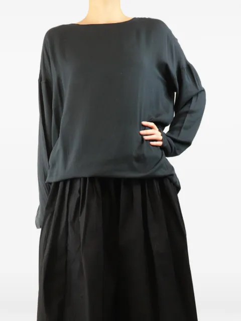 Album Di Famiglia boat-neck long-sleeve tunic Black BLACKTUNIC