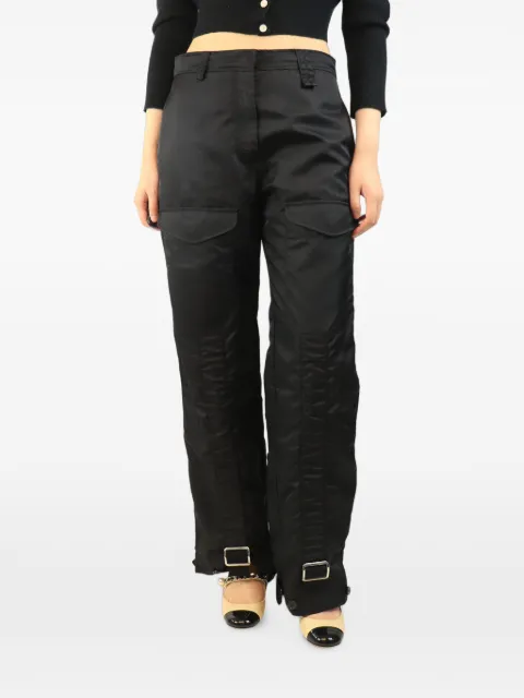 Simone Rocha multi-pocket buckle-detail high-waisted trousers Black BLACKMULTIPOCKETTROUSERS