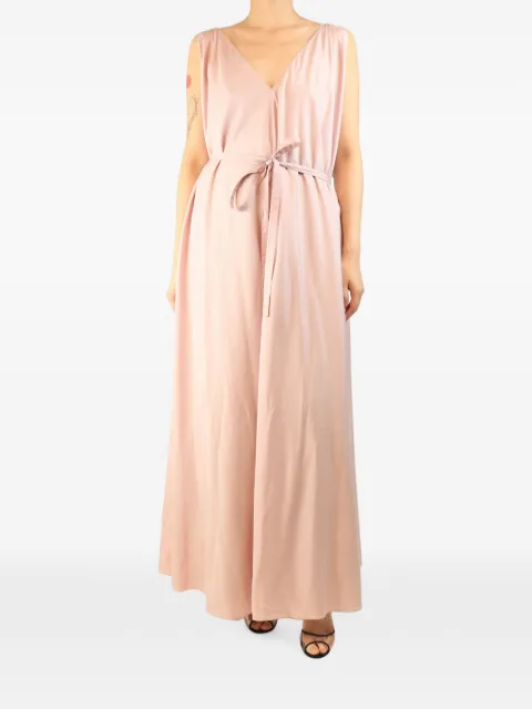 The Row Pre-Owned sleeveless belted maxi dress Pink PINKSLEEVELESSSILKMAXIDRESS