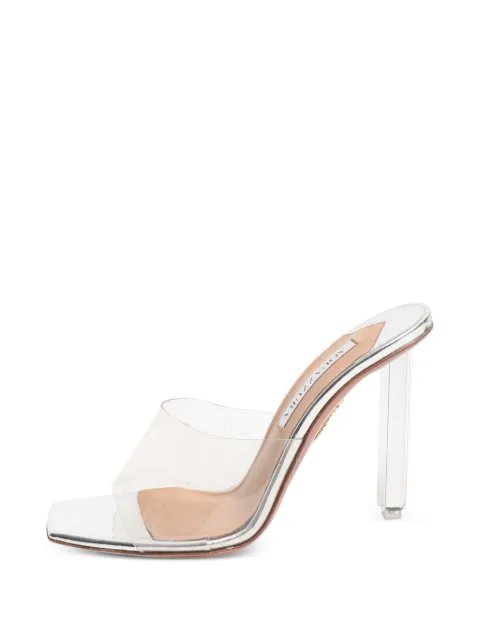 Aquazzura Mirror Plexi sandals Silver SILVERMIRRORPLEXI105MULES