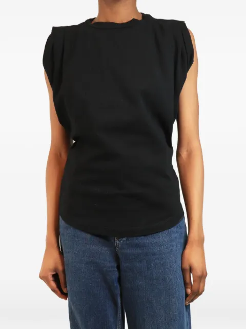 Isabel Marant Vintage sleeveless gathered T-shirt Black BLACKSLEEVELESSGATHEREDTSHIRT