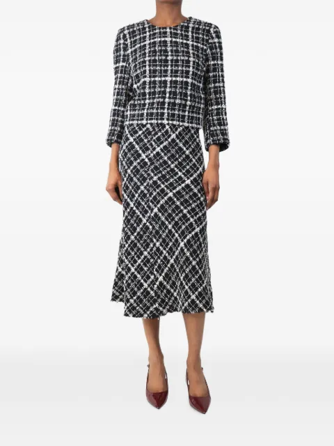 Baum Und Pferdgarten long-sleeve top and skirt set Black BLACKANDWHITEBOUCLETOPANDSKIRTSET