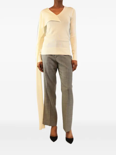 TOTEME draped-scarf sweater Neutrals CREAMDRAPEDSCARFKNITTOP