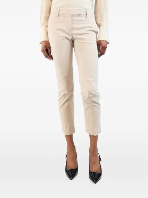 Brunello Cucinelli Vintage cropped slim-fit trousers Neutrals PALEPINKCOTTONTROUSERS