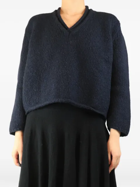 Boboutic chunky V-neck sweater Blue NAVYCHUNKYVNECKJUMPER