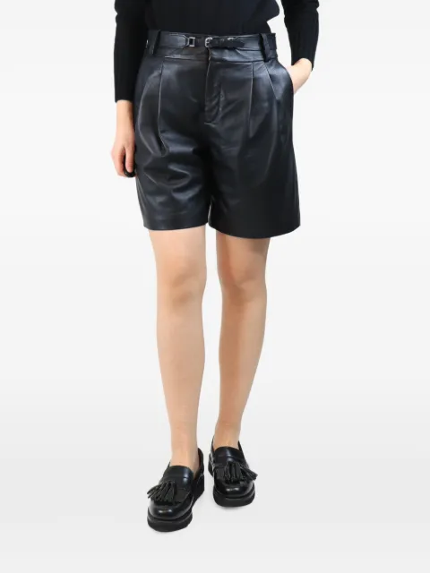 Red Valentino Vintage belted shorts Black BLACKBELTEDLEATHERSHORTS