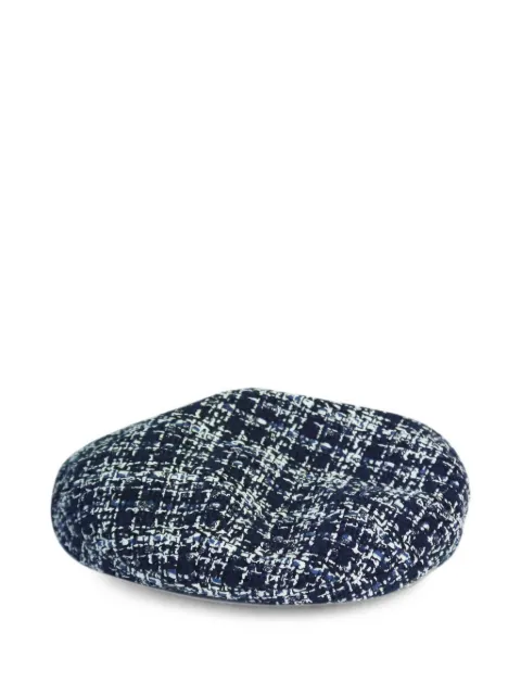 Maison Michel tweed cap Blue BLUETWEEDCAP