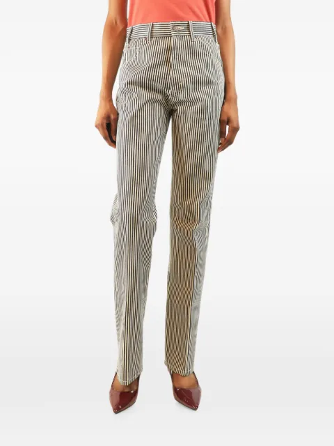 Celine Pre-Owned Hickory striped jeans Neutrals WHITEANDNAVYHICKORYSTRIPESERGEJEANS