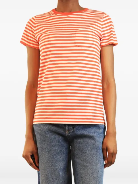 Ralph Lauren Vintage striped pocket T-shirt Orange REDANDWHITESTRIPEDPOCKETTSHIRT