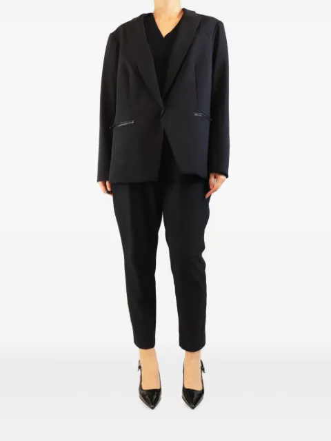 Veronica Beard zip-pocket suit set Black NAVYSUITSET