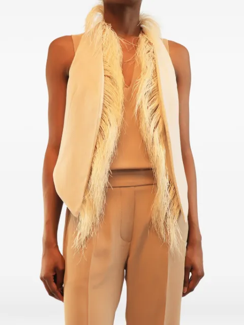 Brunello Cucinelli Vintage fringed waistcoat Yellow CREAMFRINGEDWAISTCOAT