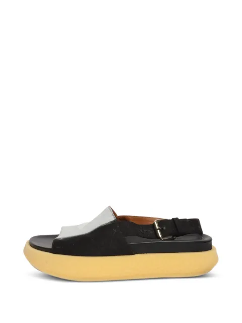 Marni Pre-Owned Fussbett sandals Black BLACKANDWHITEFUSSBETTBRUSHSTROKESSANDALS