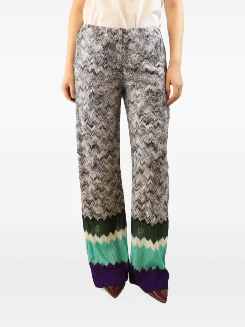 Missoni Pre-Owned zig-zag straight-leg trousers Grey GREYZIGZAGTROUSERS