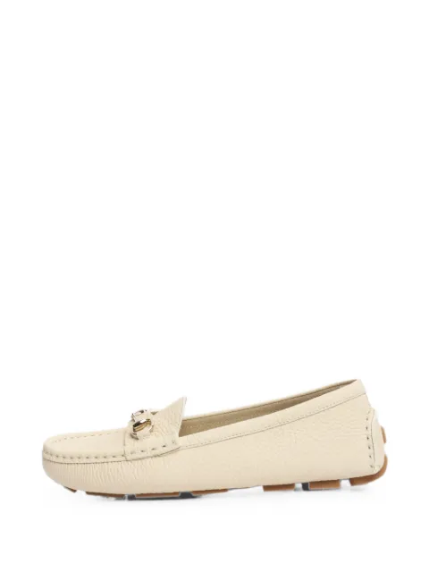 Gucci Pre-Owned leather loafers Neutrals CREAMHORSEBITLEATHERLOAFERS