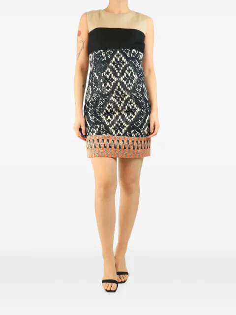 Giambattista Valli Vintage diamond-pattern sleeveless mini dress Black BLACKSLEEVELESSMINIDRESS