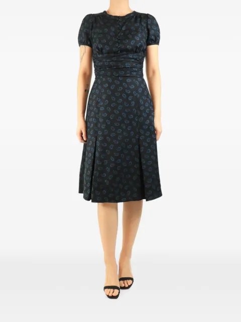 Marc Jacobs Vintage silk midi dress Black BLACKANDBLUESILKPRINTEDMIDIDRESS