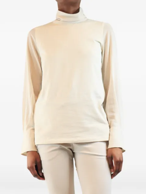 Brunello Cucinelli Vintage high-neck long-sleeve top Neutrals CREAMHIGHNECKTOP
