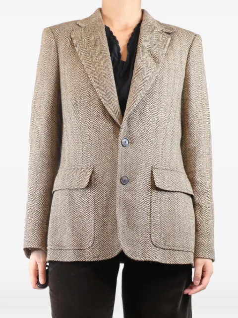 Polo Ralph Lauren Vintage herringbone-pattern blazer Neutrals BROWNHERRINGBONEBLAZER