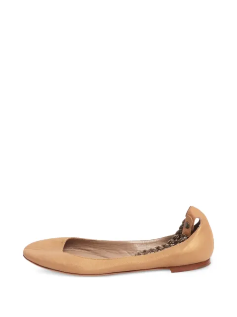 Chloé Vintage braided-details ballet flats Gold GOLDBALLETFLATS